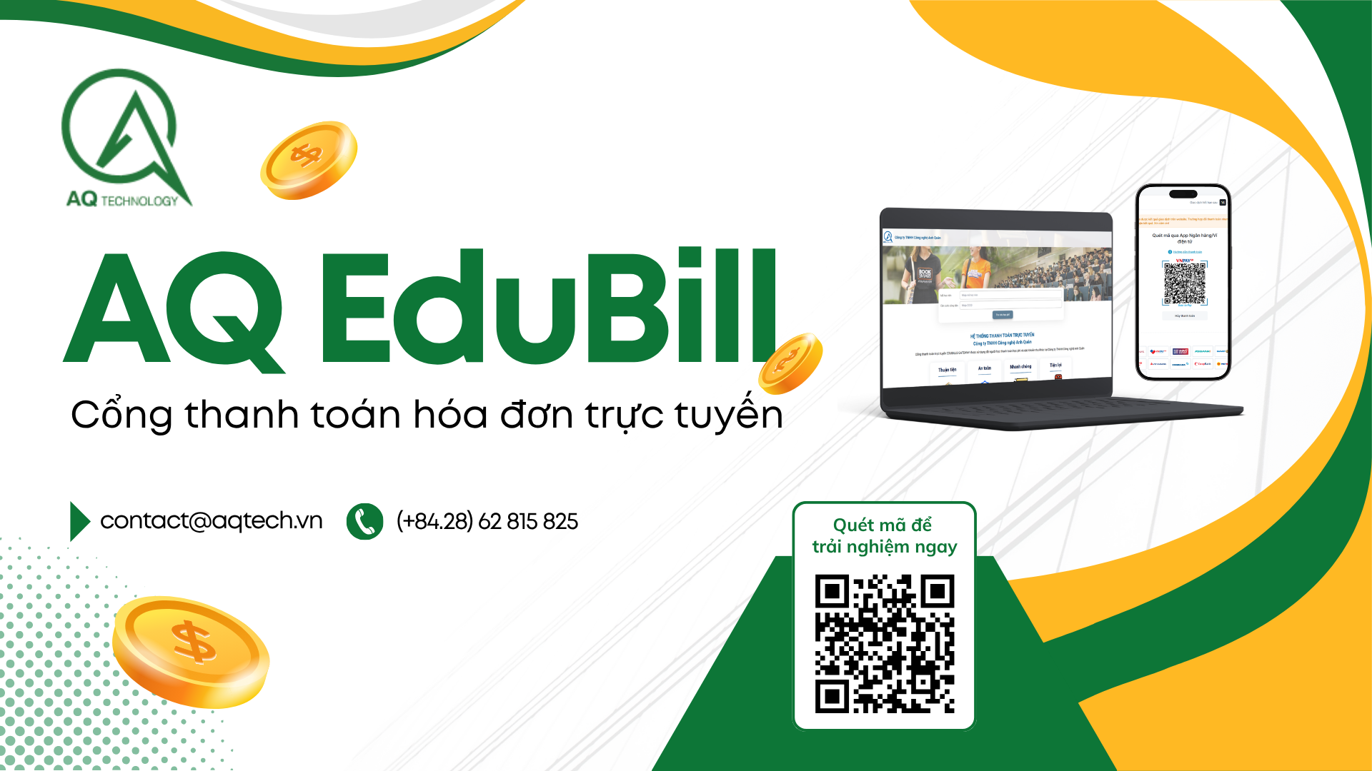 Cổng thanh toán hóa đơn trực tuyến – AQ EduBill